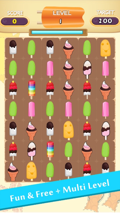 Ice Cream Match 3 Puzzles : Free Fun Games for Girls & Kids