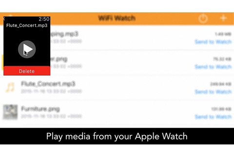 WiFi Watch for Apple Watch - Send music, photos and videos to your watch via WiFi screenshot 3