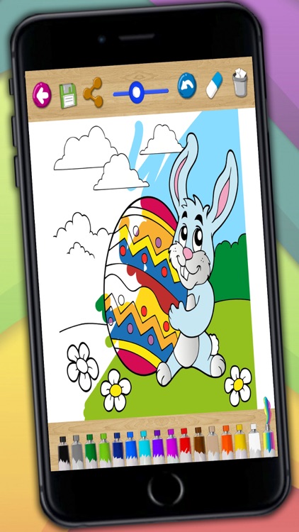 Paint the Easter egg coloring book - Premium