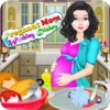 Pregnant Mom Washing Dishes girls games