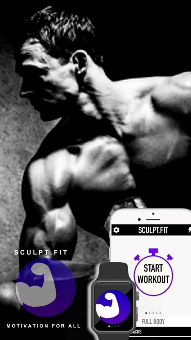 Screenshots of Sculpt Fitness - Free Bodybuilding Workout Challenge for Christmas by Sculpt.Fit for iPhone