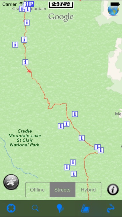 Cradle Mountain-Lake St Clair National Park- GPS and outdoor map with guide
