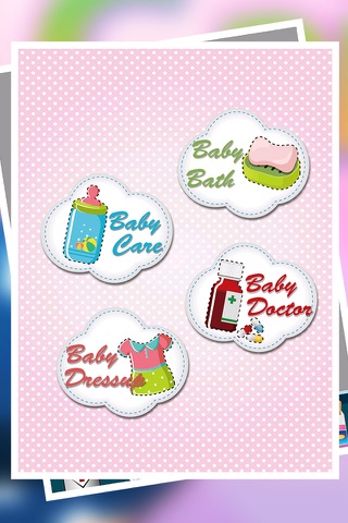 newborn baby care - baby games - my new born spa care & little girl sister make-up games screenshot 3