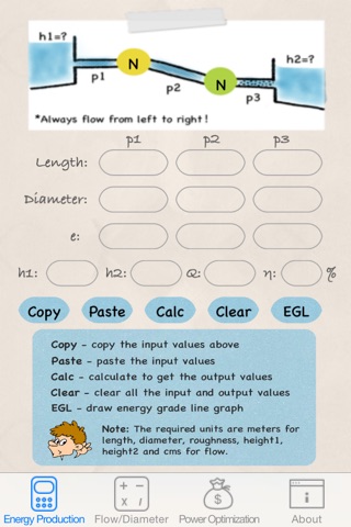 Hydraulic calculator to learn hydroelectric plant design screenshot 2