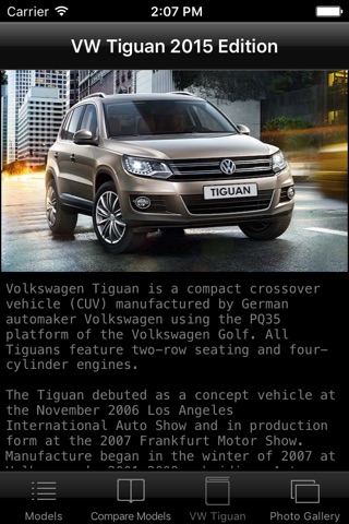 CarSpecs VW Tiguan 2015 screenshot 4