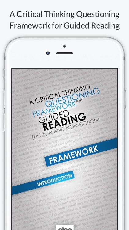 A Critical Thinking Framework for Guided Reading (Fiction and Non-Fiction)