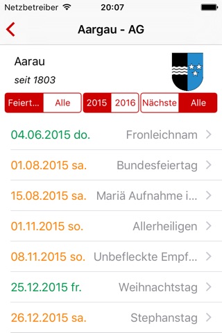 Swiss Calendar screenshot 3