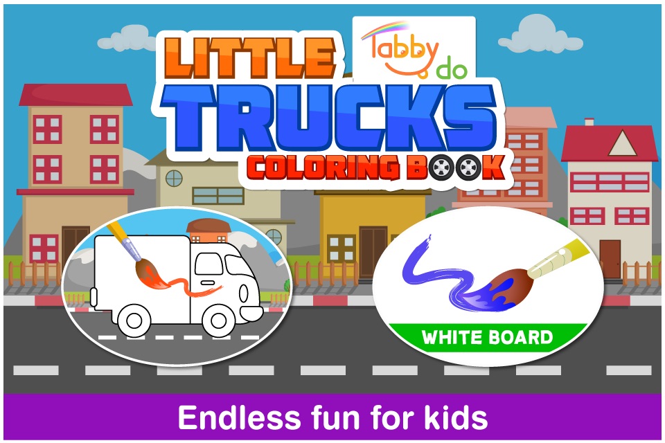 Little Trucks Colorbook Free by Tabbydo : Vehicles coloring app for kids & preschoolers screenshot 4