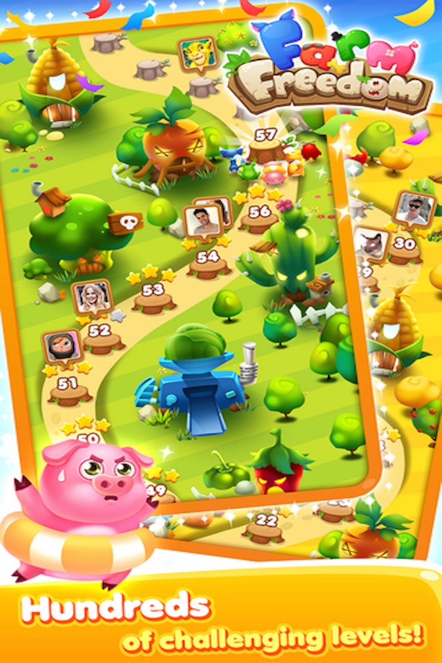 Farm Battle Mania - fun match-3 splash puzzle game screenshot 2