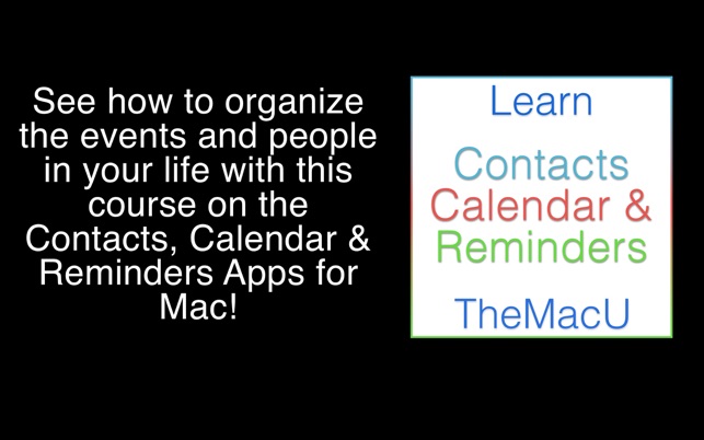 Learn - Contacts, Calendars & Reminders 