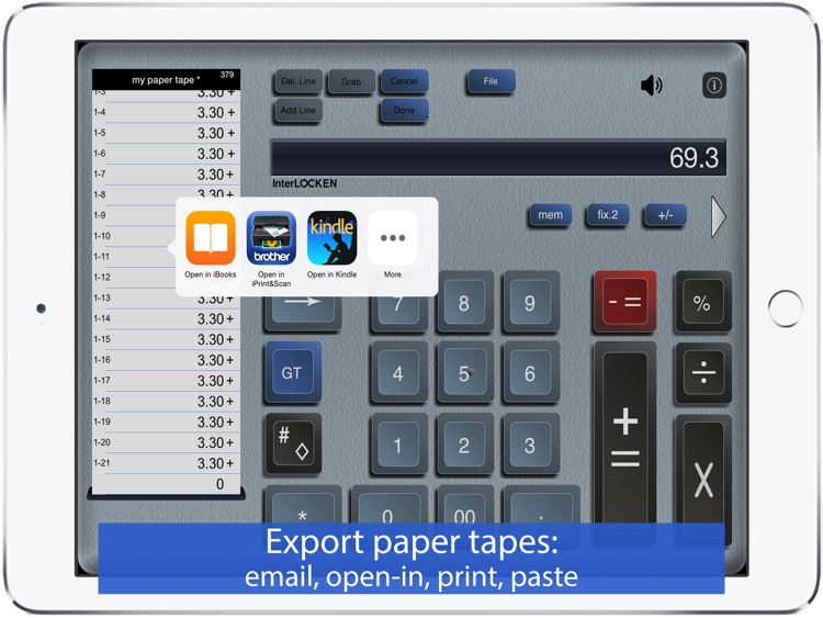 Adding Machine: 10 Key Calc HD screenshot-3