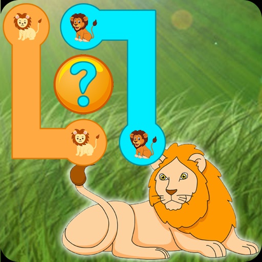 African Lion Match Race - Pair Up Games for Toddlers Icon