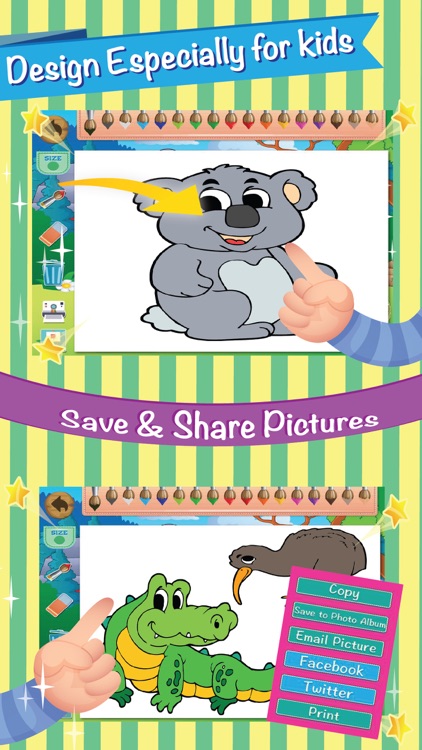 My Farm Animal Pet Cartoon Coloring Book 2 Easy Paint for Kid Free screenshot-4