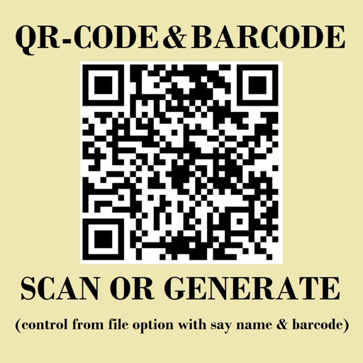 QR-Code and Barcode Scanner & Generator with Control from file option