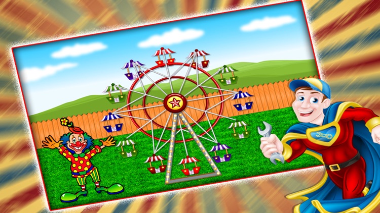 Circus Carnival Hero Rescue game - Call 911 and rebuild the amusement park with super heroes