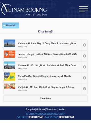 Vé máy bay - Vietnambooking screenshot 3