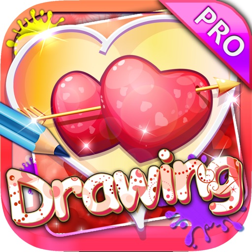 Drawing Desk Hearts : Draw and Paint Coloring Books for Kids Edition Pro