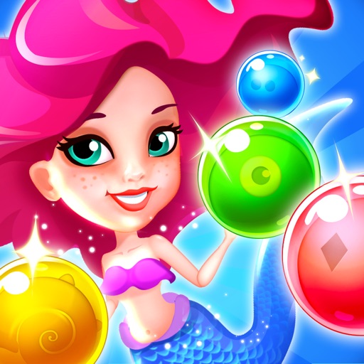 Pocket Mermaid - Pop bubble shooter game of crush happy birds inside world Icon