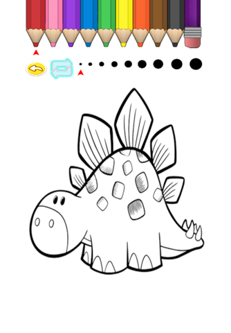 Kids Coloring Book - Cute Cartoon Dinosaur 2 screenshot 2