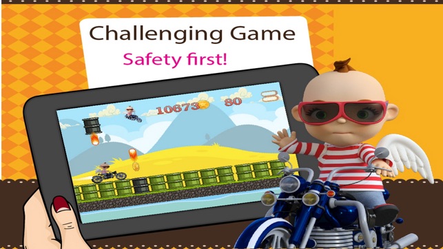 Angel Child Racing - Little chic cupid baby with motorbike(圖3)-速報App