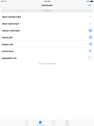 Скриншот из QWE Downloads PRO. Downloader and File Manager
