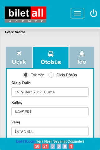 Biletall Acente Uygulaması screenshot 2