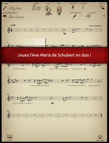 Play Schubert - Ave Maria - Duo avec accompagnement piano screenshot 2