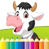 Farm & Animals coloring book - drawing free game for kids