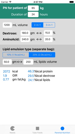 TPN and Tube Feeding - Nutricalc for RDs(圖3)-速報App