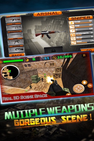 Critical Strike CS Sniper Shooting:Classical 3D FPS Counter Terrorism CF Gun Shoot Battle screenshot 2