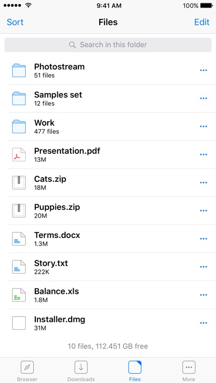 Browser and File Manager for Documents Plus