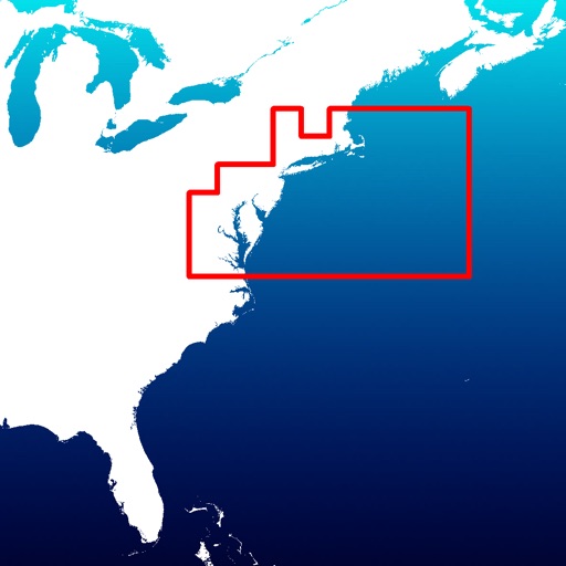 Aqua Map Cape Cod to Chesapeake Bay - Marine GPS Offline Nautical Charts for Fishing, Boating and Sailing icon