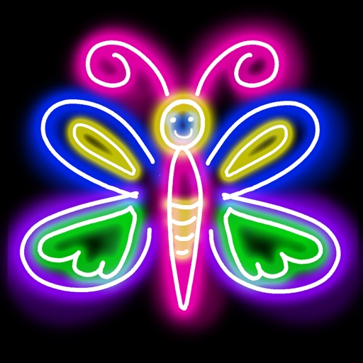 Kids Doodle Art - Neon Paint & Drawing Book Free App Icon