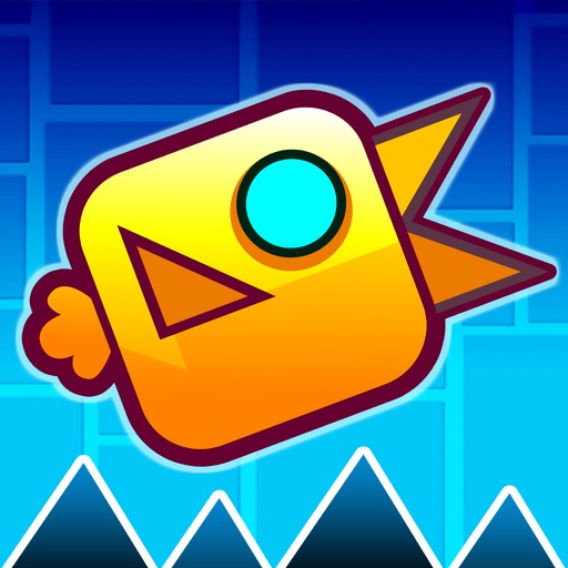 Geometry Birds - Little Wings Don't Hit The White Spike Tiles Icon