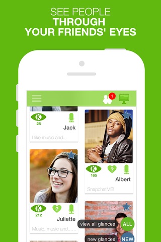 Keyglance - be popular! Chat and meet new people screenshot 3