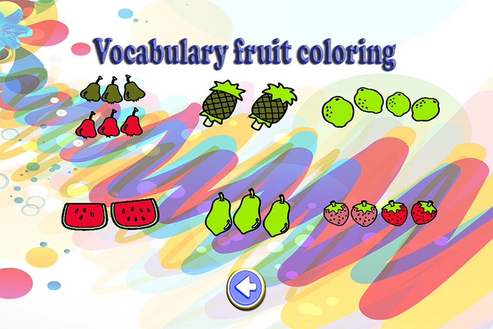 Vocabulary fruit Coloring Book screenshot 4