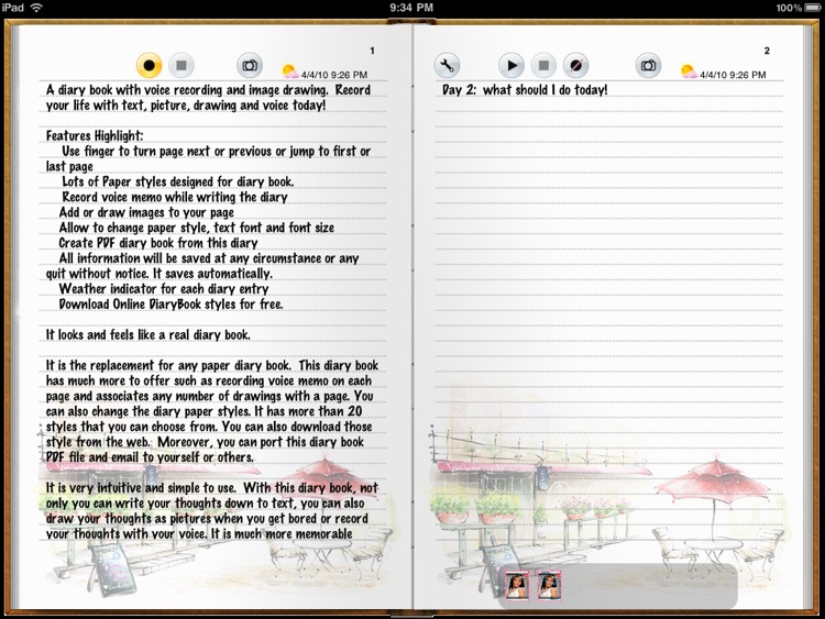 Diary Book for iPad