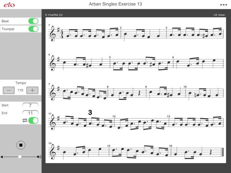 Arban Single Tonguing Ex. 13 - Advanced Trumpet & Cornet Practice