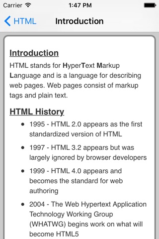 HTML Pro Quick Guide screenshot 2