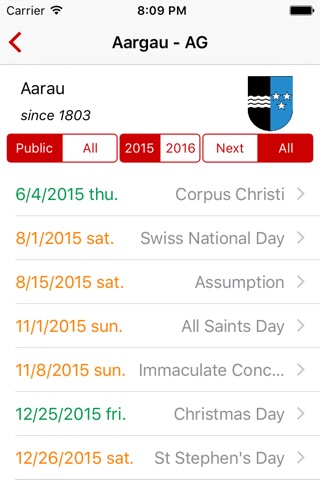 Swiss Calendar screenshot 3