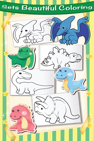 Little Dinosaur Coloring Book Draw and Paint Creator For Toddlers & Adults - "Jurassic Edition" screenshot 2