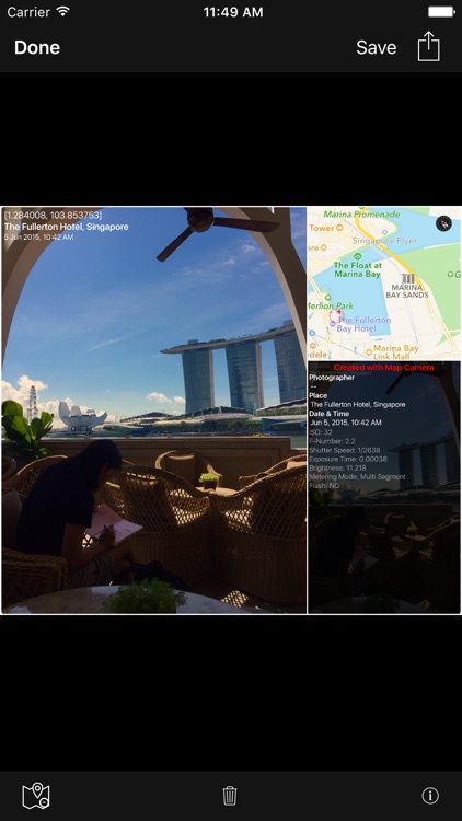 Map Camera: Append a Map to your Photo