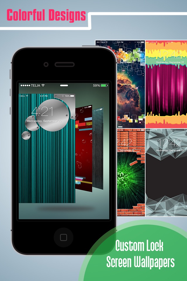 Lock Screen Wallpapers,Status Bar Wallpapers & Backgrounds for iPhone, iPad & iPods screenshot 3