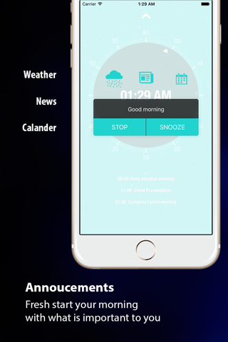 Intelligently Wake Up Lite : alarm clock with news, weather & calendar updates screenshot 3