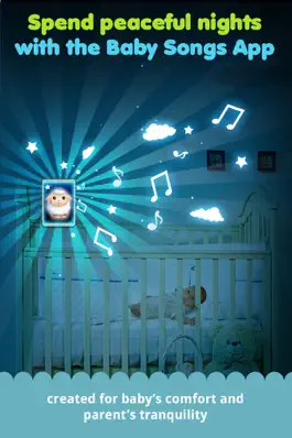 Game screenshot Baby songs 2 : bed time companion with lullabies,white noises and night light apk