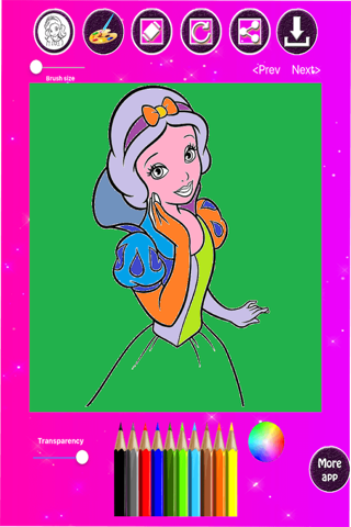 Princess Coloring Drawing Book screenshot 2