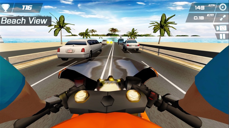 Race Moto in Traffic