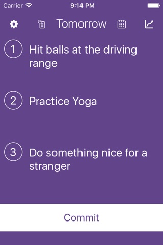 Do3 - A commitment application for three daily tasks screenshot 2