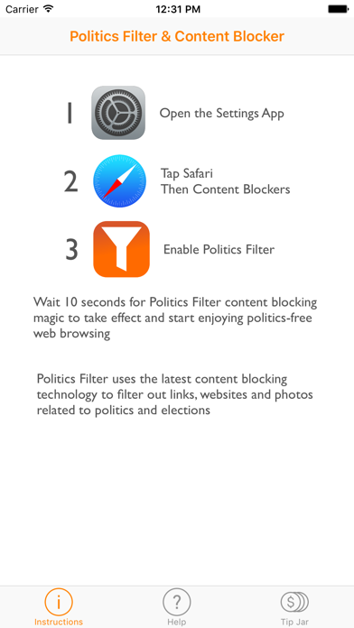 How to cancel & delete Politics Filter from iphone & ipad 3