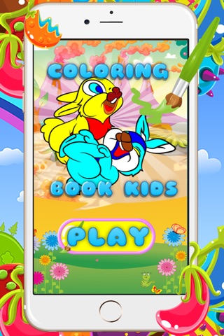Coloring Books For Kids - Drawing Painting Easter Bunny Games screenshot 2